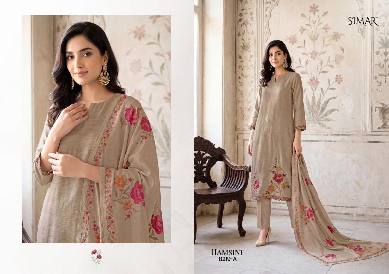 Glossy simar hamsini wholesale market in ahmedabad for dress materials